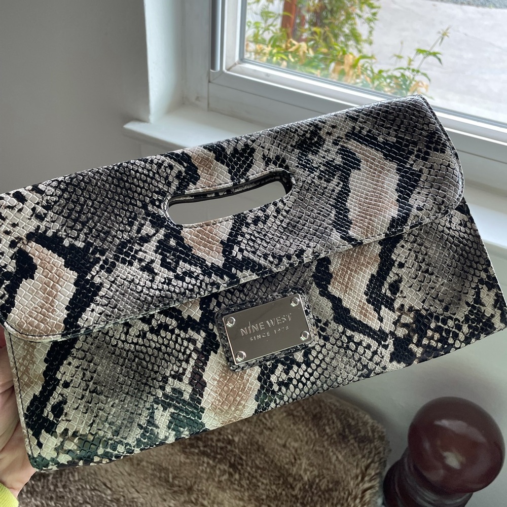 NEVER USED Nine West Snake Skin Clutch Bag